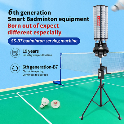 SIBOASI B7 machine d'alimentation de la navette de badminton machine de tir de badminton intelligente pour l'entraînement