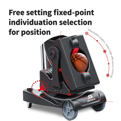2025 SIBOASI K2 entraîneur multi-angle Smart APP et télécommande automatique de basket-ball de tir Machine de lancer Formation professionnelle