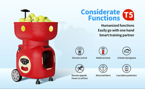 SIBOASI T5 APP Control Mini Shooting Tennis Machine Ball pour l' entraînement