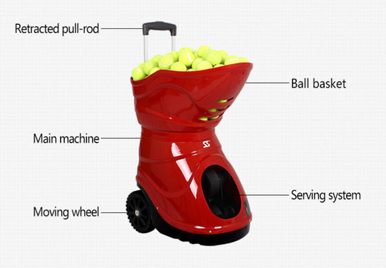 Les débutants nivellent la machine de balle de tennis de siboasi servant l'oscillation horizontale