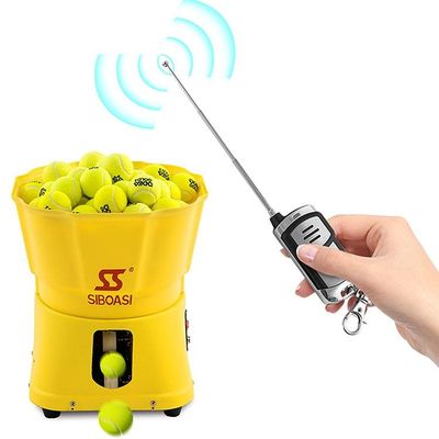 machine de alimentation du tennis 80W jaune, Mini Tennis Ball Server Speed réglable