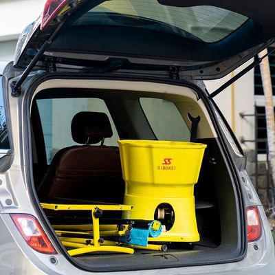 machine de alimentation du tennis 80W jaune, Mini Tennis Ball Server Speed réglable